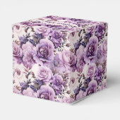 Schöne Lila Wildblumen Geschenkschachtel (Rückseite)