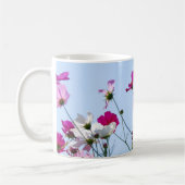 Schöne lila wilde Blumenwiese Kaffeetasse (Links)