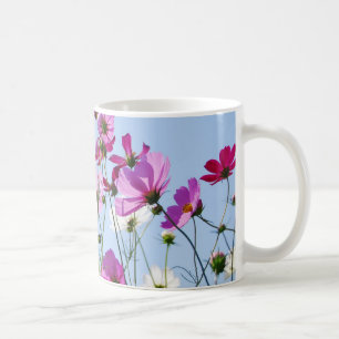 Schöne lila wilde Blumenwiese Kaffeetasse