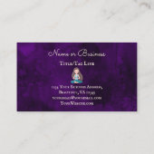 Schöne Lila Yoga Girl Meditation Visitenkarte (Rückseite)