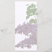 Schöne Lilacs Menükarte (Rückseite)
