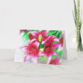 Schöne Lilie Karte (Vorderseite)