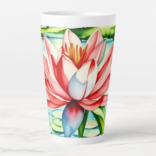 Schöne Lilie Latte Tasse (Vorderseite)