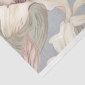 Schöne Lilien auf pulverblauem Hintergrund Seidenpapier (Ausschnitt)