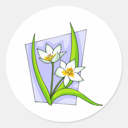 Schöne Lilien Runder Aufkleber (Vorderseite)