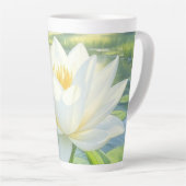 Schöne Lily Blume Latte Tasse (Rechte Ecke)