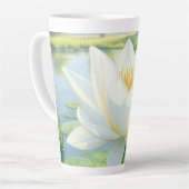 Schöne Lily Blume Latte Tasse (Linke Ecke)