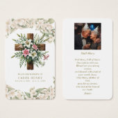 Schöne Lily Katholic Hail Mary Praetkarte (Vorne & Hinten)