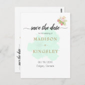 Schöne Lime Green 💚 Botanical Boho Wedding Postkarte (Vorne/Hinten)