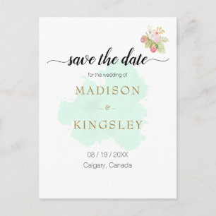 Schöne Lime Green 💚 Botanical Boho Wedding Postkarte