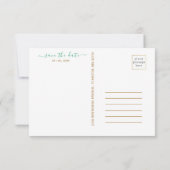 Schöne Lime Green 💚 Botanical Boho Wedding Save The Date (Rückseite)