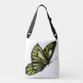 Schöne Limone Butterfly Cross Tote Tasche (Vorderseite)