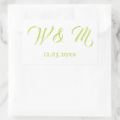 Schöne Limone und weiße Rechteckiger Aufkleber (Tasche)