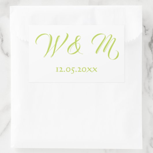 Schöne Limone und weiße Rechteckiger Aufkleber (Tasche)