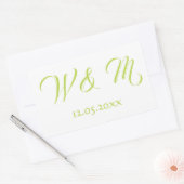 Schöne Limone und weiße Rechteckiger Aufkleber (Umschlag)