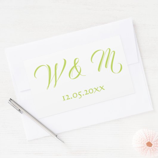 Schöne Limone und weiße Rechteckiger Aufkleber (Umschlag)