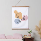 schöne Line Art Wandteppich Mit Holzrahmen (Schlafzimmer)