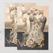 Schöne Lingerie Dusche Einladungen (Vorne/Hinten)