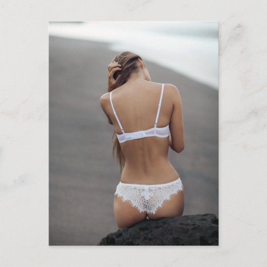 Schöne Lingerie Model Fotografie Postkarte (Vorderseite)