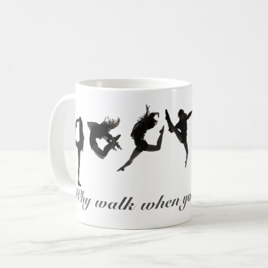 Schöne Linien der Inspirational Tanz-Kaffee-Tasse! Kaffeetasse (Vorderseite Links)