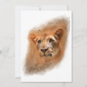 Schöne Lioness Wasserfarben Malerei Dankeskarte (Vorderseite)