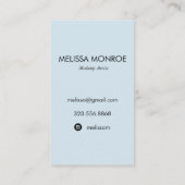 Schöne Lippensticks Makeup Künstlerkarten hellblau Visitenkarte (Rückseite)