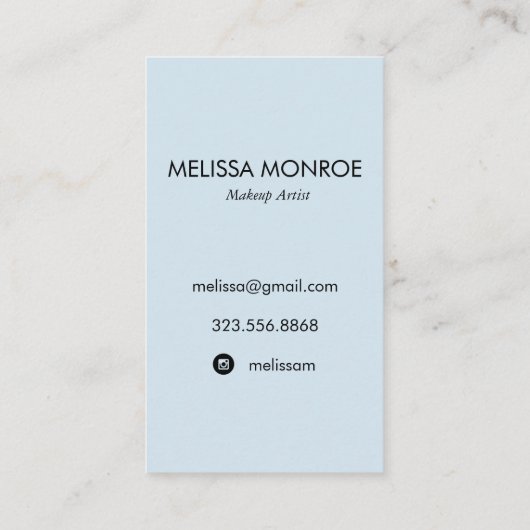 Schöne Lippensticks Makeup Künstlerkarten hellblau Visitenkarte (Rückseite)