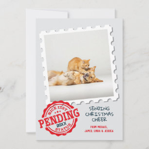 Schöne Liste Bis lustige Katze Hund Foto Weihnacht Feiertagskarte
