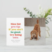 Schöne Liste lustig niedliches Foto Weihnachten (Stehend Vorderseite)