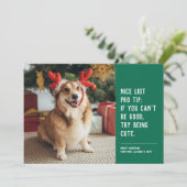 Schöne Liste lustiges Begleiter Grün Weihnachten F (Stehend Vorderseite)