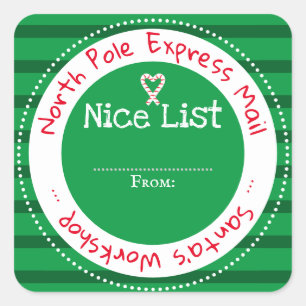 Schöne Liste Nordpol Mail Blank Quadrat Sticker