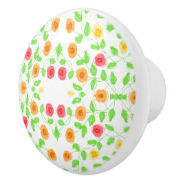 Schöne Little Floral Pull Handle Keramikknauf