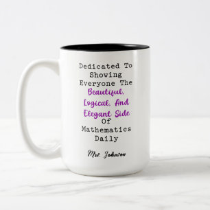 Schöne logische elegante Seite der Mathematik Zweifarbige Tasse