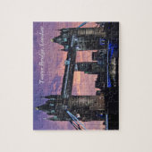 Schöne London England Tower Bridge bei Nacht Puzzle (Vertikal)