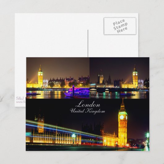 Schöne Londoner Postkarte (Vorne/Hinten)