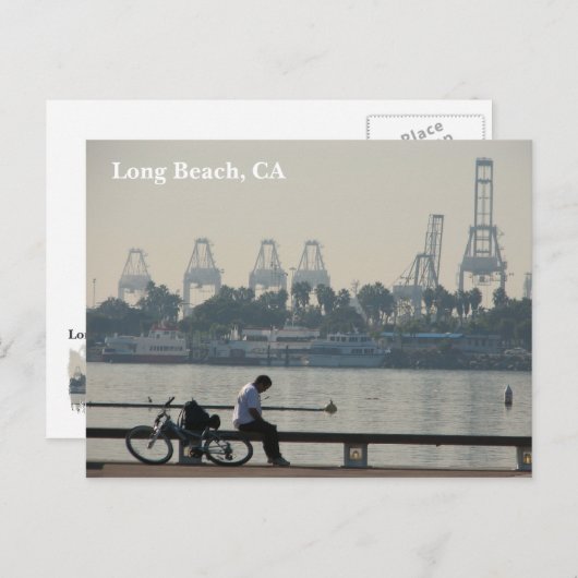 Schöne Long Beach Postcard! Postkarte (Vorne/Hinten)