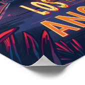 Schöne Los Angeles USA Illustration Travel Poster (Ecke)