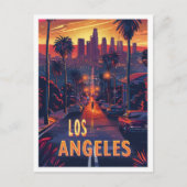 Schöne Los Angeles USA Illustration Travel Postkarte (Vorderseite)