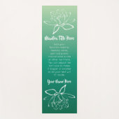 Schöne Lotos-Blume weiße grüne Ombre Abstufung Yogamatte (Vorderseite)