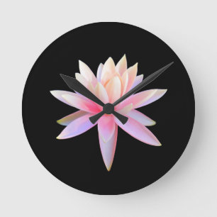 Schöne Lotus Art Cool Trendy Runde Wanduhr