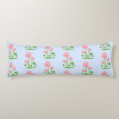 Schöne Lotus Blume auf Sky Blue Body Pillow Seitenschläferkissen (Vorderseite)