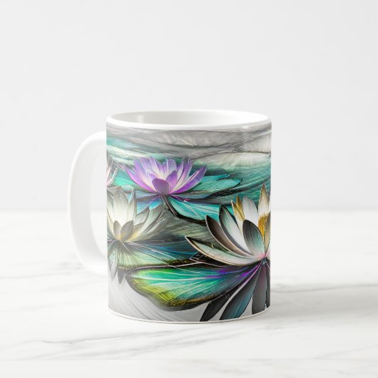 Schöne Lotus Blume Tasse (Vorderseite Links)