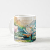 Schöne Lotus Blume Tasse (Vorderseite Links)