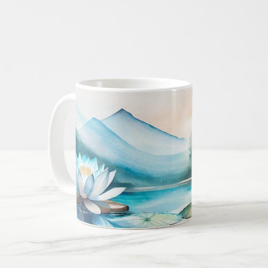 Schöne Lotus Blume Tasse (Vorderseite Links)