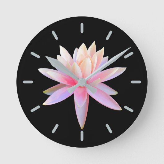 Schöne Lotus Cool Trendy Runde Wanduhr (Vorderseite)