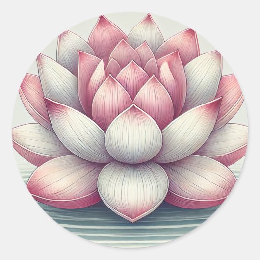 Schöne Lotus Design Sticker (Vorderseite)