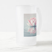 Schöne Lotus Design-Tasse Mattglas Bierglas (VorderseiteRechts)
