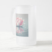 Schöne Lotus Design-Tasse Mattglas Bierglas (Vorderseite Links)