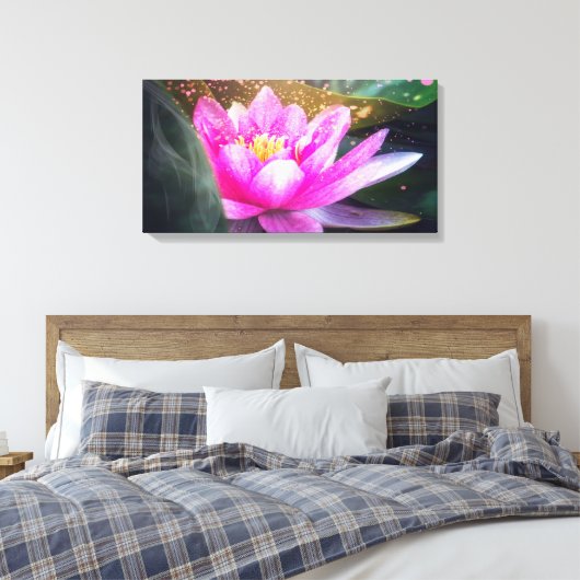 Schöne Lotus, Landschaft, Zen Leinwanddruck (Insitu (Schlafzimmer))
