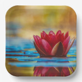 Schöne Lotus-Papierplatte Pappteller (Vorderseite)